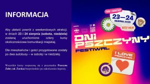 Dodatkowa komunikacja miejska po Dni Pszczyny Fest